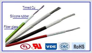 Cable con aislamiento de silicona y fibra de vidrio AWM3068