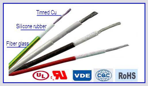  Cable trenzado de silicona y fibra de vidrio IEC60245-3 