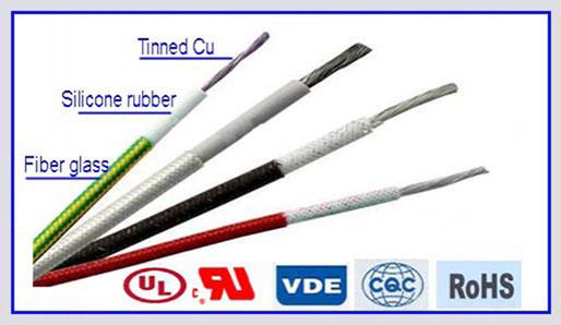  Cable de silicona con trenza de fibra de vidrio AWM3071 3074 3075 